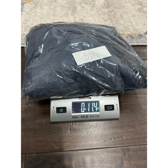 Luukaa Asymmetrical Hem Long Sleeve Tunic Top Mesh Detail Size Large Navy Blue - Picture 7 of 8